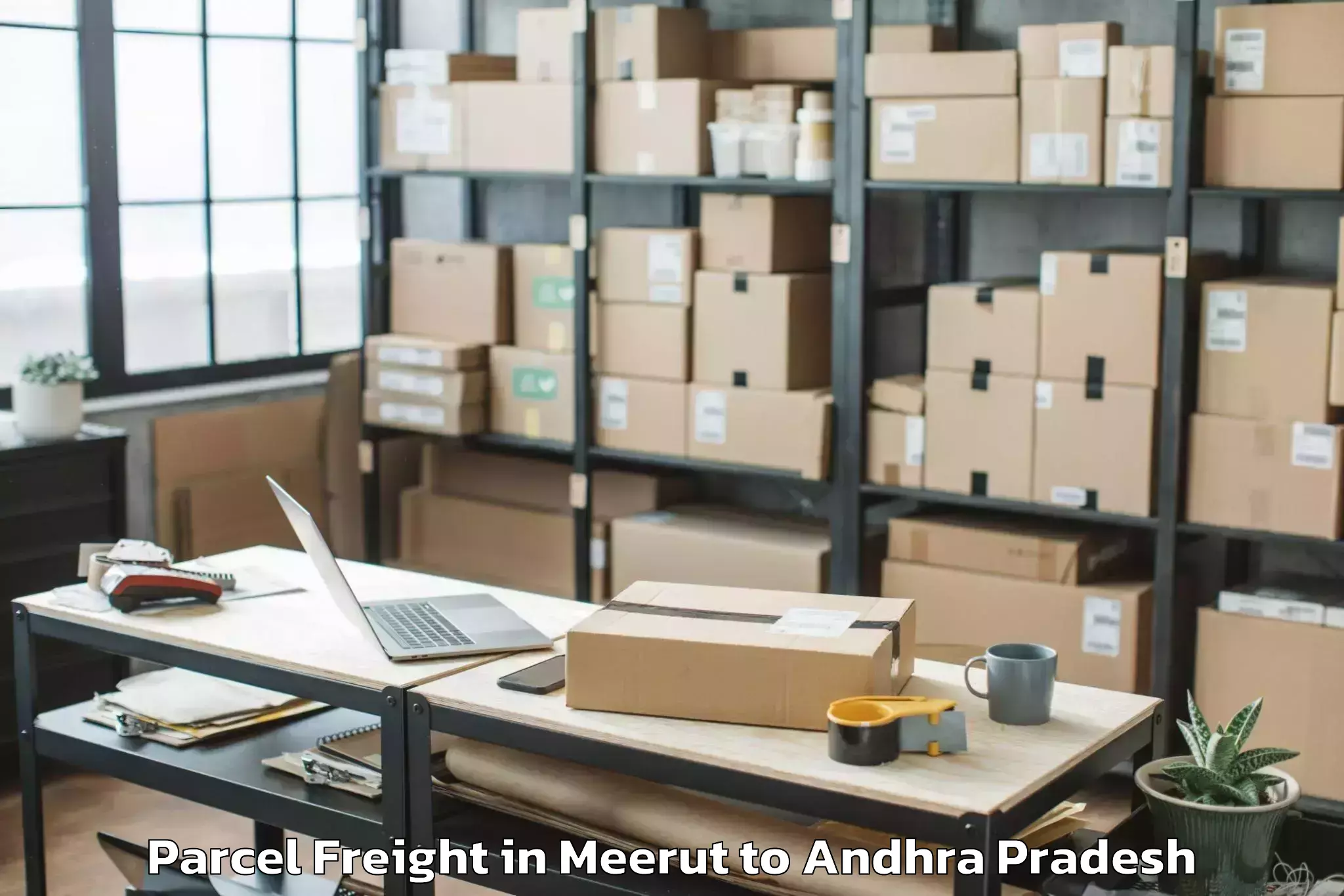 Meerut to Veerullapadu Parcel Freight Booking